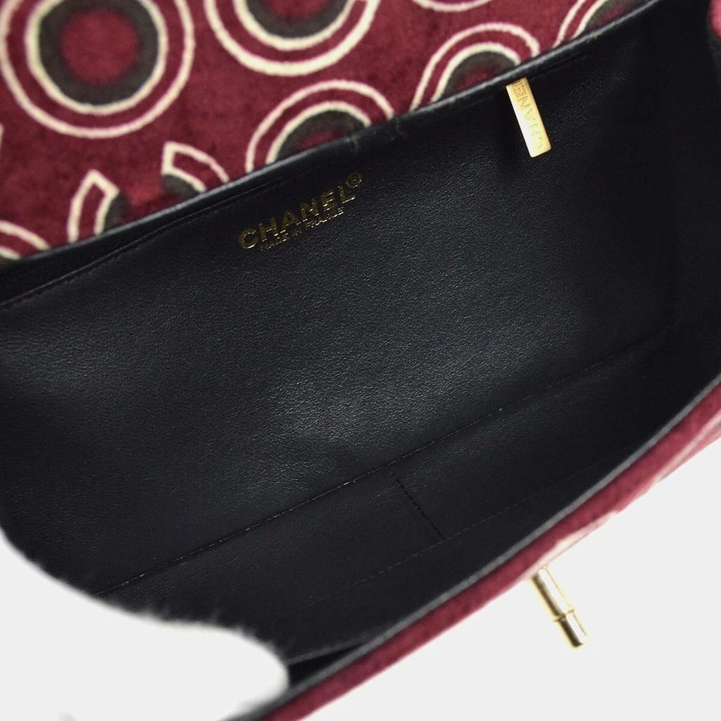 Chanel Chanel Bordeaux Velvet Coco Top Handle Bag 7