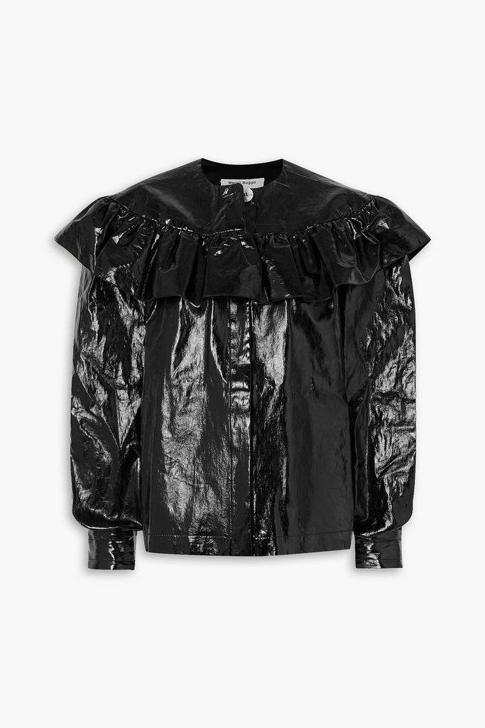 Meryll Rogge Ruffled coated-linen shirt