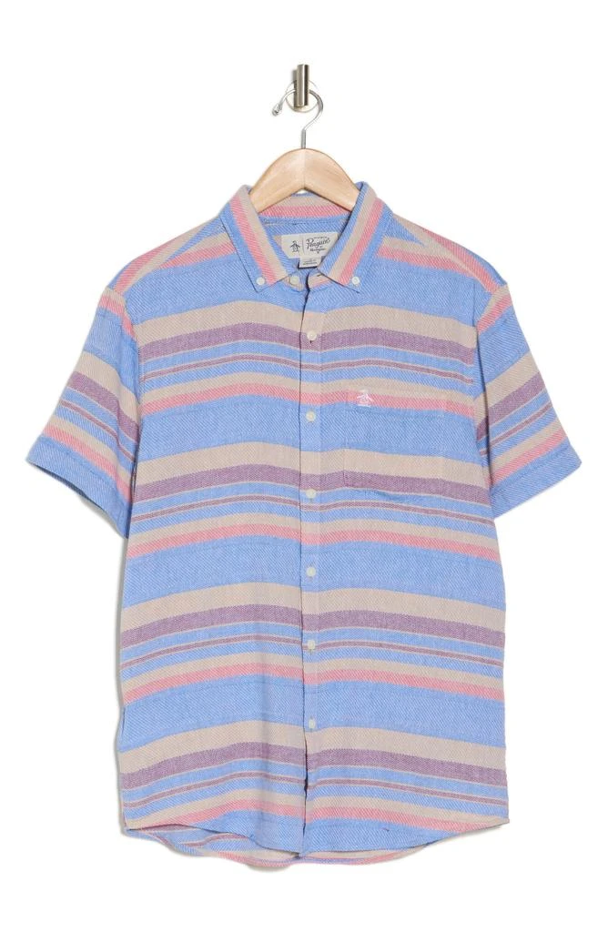 Original Penguin Stripe Dobby Short Sleeve Button-Up Shirt 3