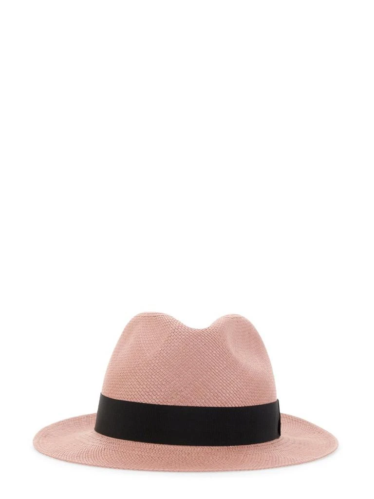 Yves Saint Laurent Saint Laurent Logo Detailed Fedora Hat 1
