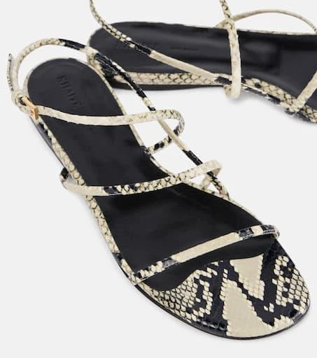 Khaite Loop snake-effect leather sandals 5