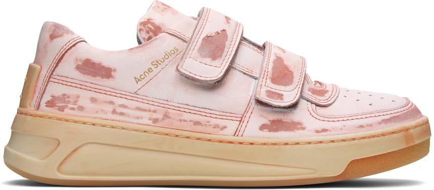 Acne Studios Pink Velcro Strap Sneakers