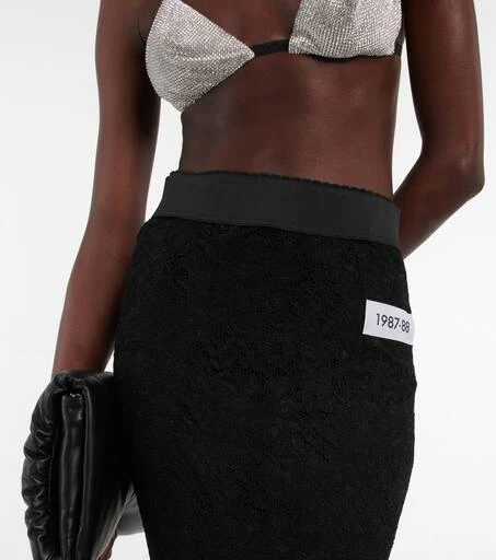 Dolce & Gabbana x Kim Kardashian lace high-rise midi skirt 4