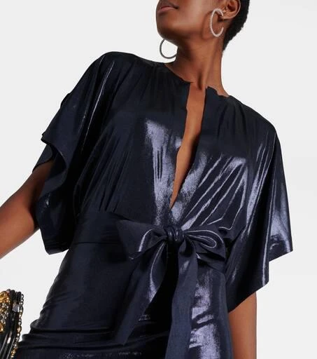 Norma Kamali Obie lamé gown 4