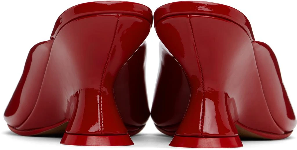 Dries Van Noten Red Open-Toe Leather Mules 2