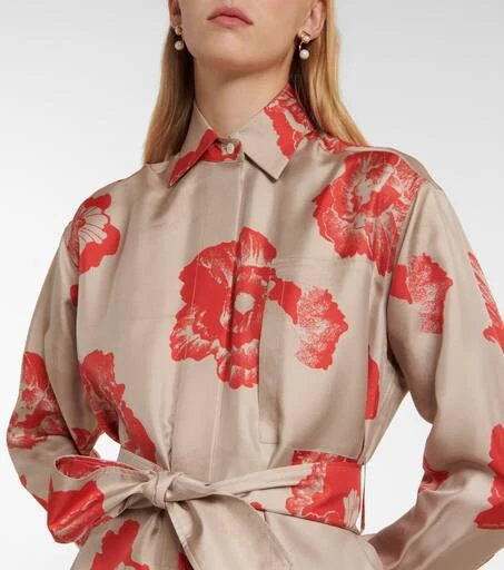 Salvatore Ferragamo Printed silk twill shirt dress 4