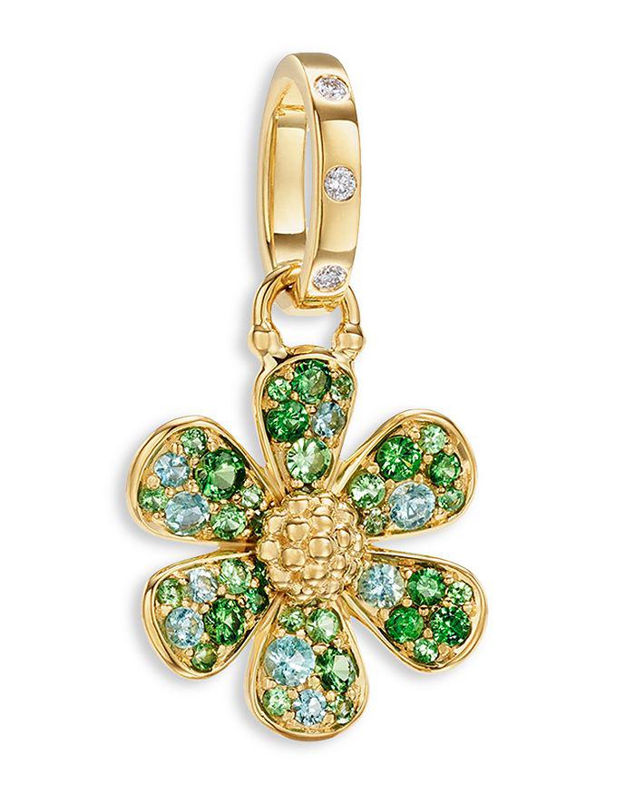 Temple St. Clair 18K Yellow Gold Multi-Gemstone 
Diamond Flower Power Pendant