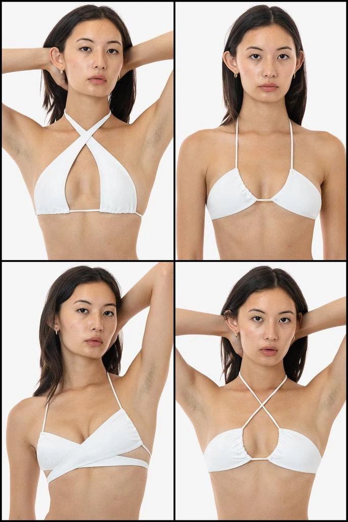 Los Angeles Apparel RNT3253P - Printed Halter String Bikini Top 8