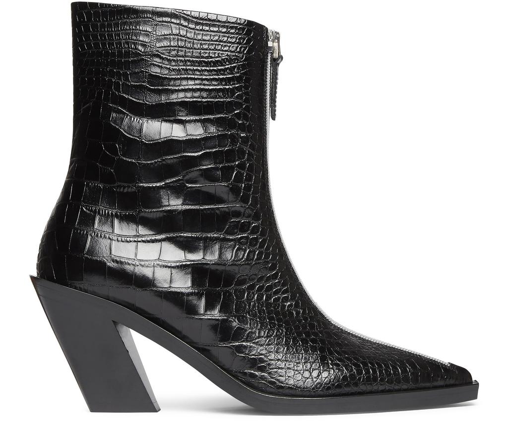 ミドルブーツ ELLEME Women Boots ECLAIR ZIPPER BOOTS BLACK black Elleme Eclair Zipper Boots Croco - Boots - Free Shipping