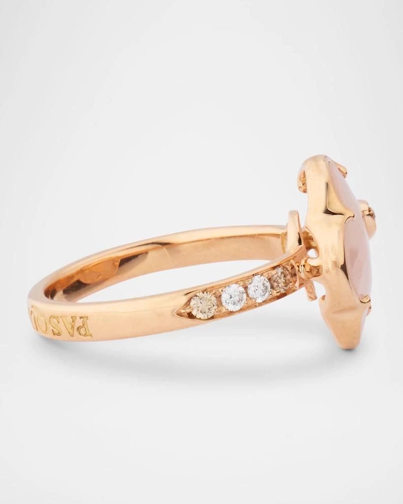 Pasquale Bruni Ton Joli 18K Rose Gold Diamond Ring with Pink Moonstone 4
