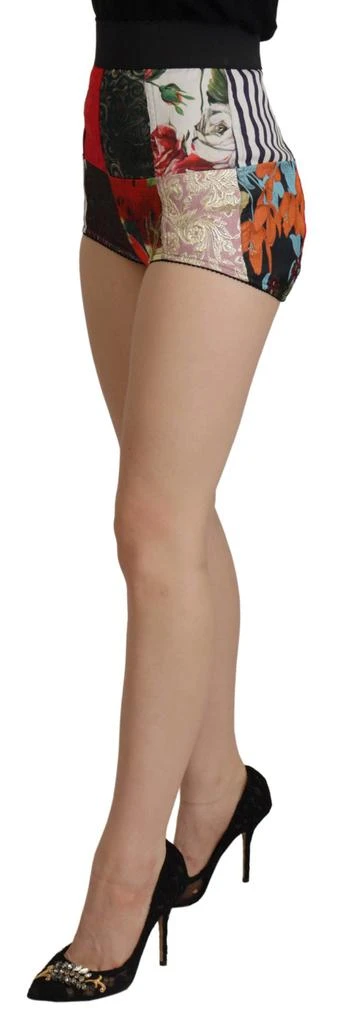 Dolce & Gabbana Dolce & Gabbana Multicolor Patchwork Jacquard Nylon Shorts 2