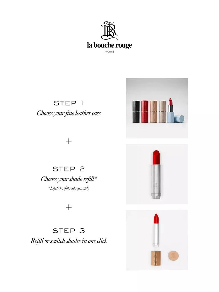 La Bouche Rouge Love In Blue Lipstick With Fine Leather Case 3