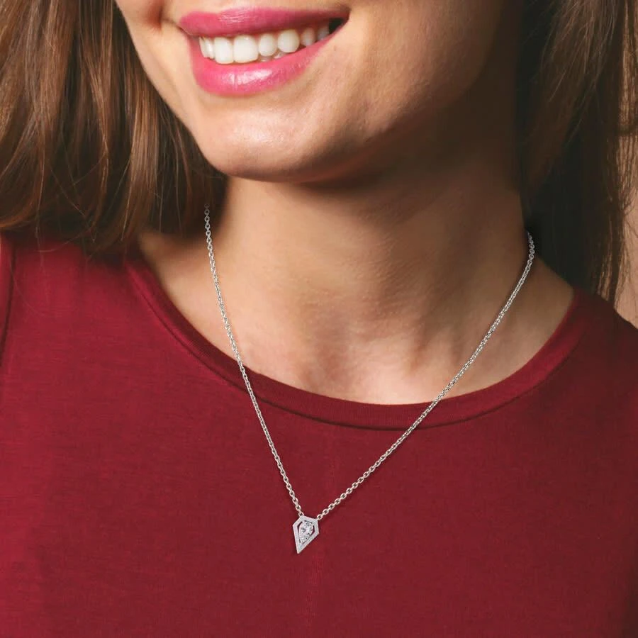 Diamond2Deal 925 Sterling Silver 1.5 ct Pear Cut Lab Grown Diamond Pendant Necklace 18" VVS-VS 3