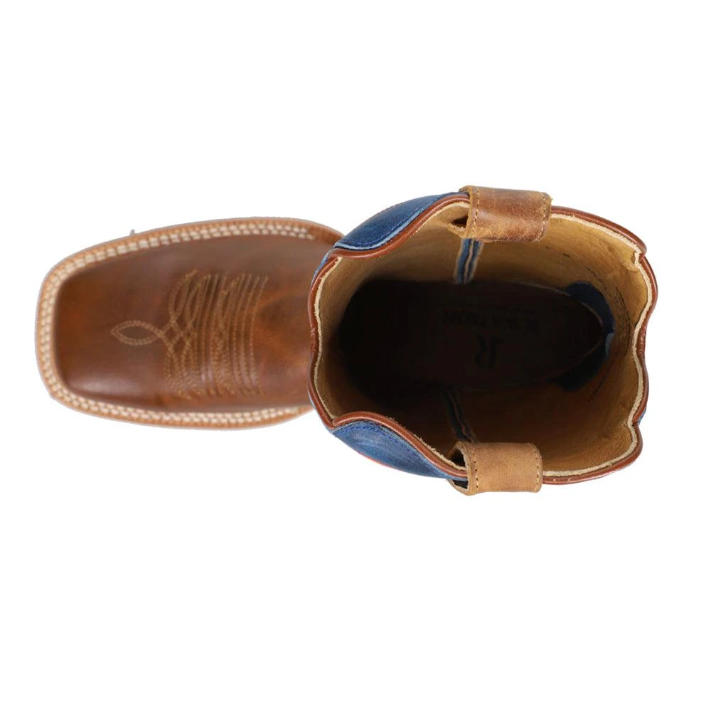 R. Watson Boots Cowhide Embroidered Wide Square Toe Cowboy Boots 4