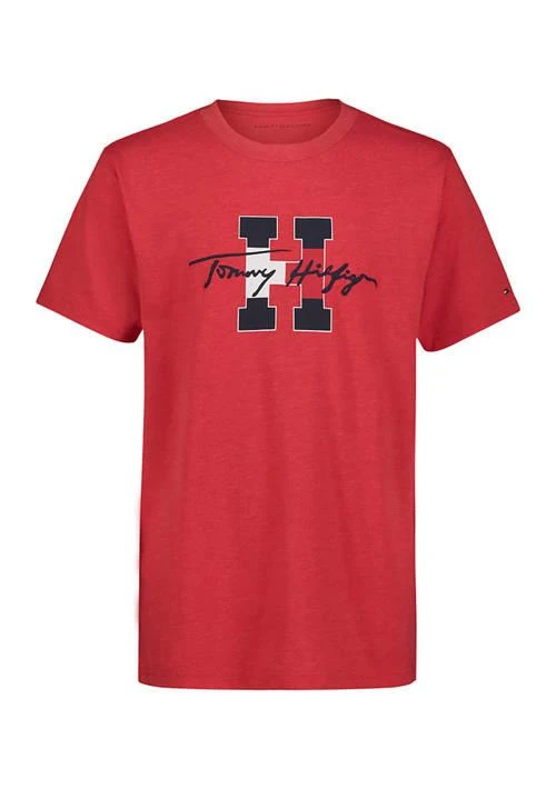 Tommy Hilfiger Boys 4-7 Script Logo Graphic T-Shirt
