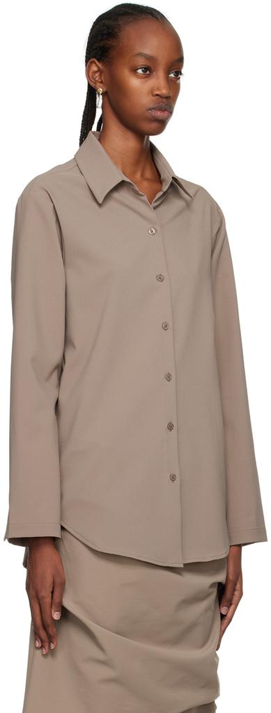 Paris Georgia SSENSE Work Capsule – Taupe Staple Shirt