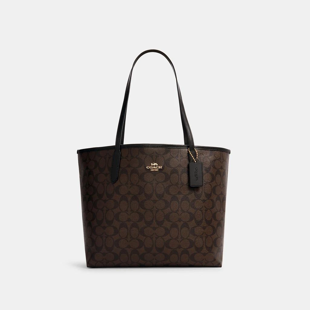 Coach Coach Outlet City Tote In Signature Canvas 9