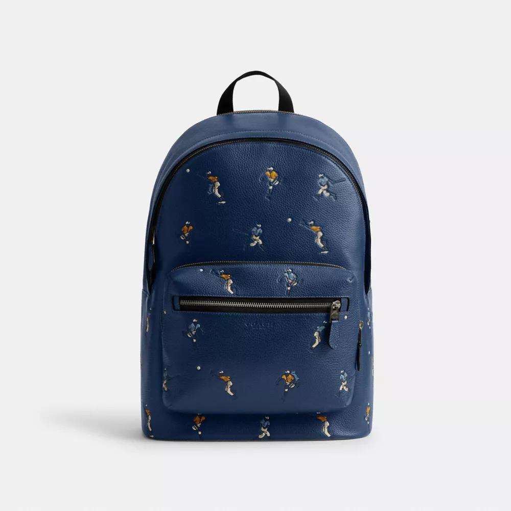 Coach West Backpack With Baseball Print