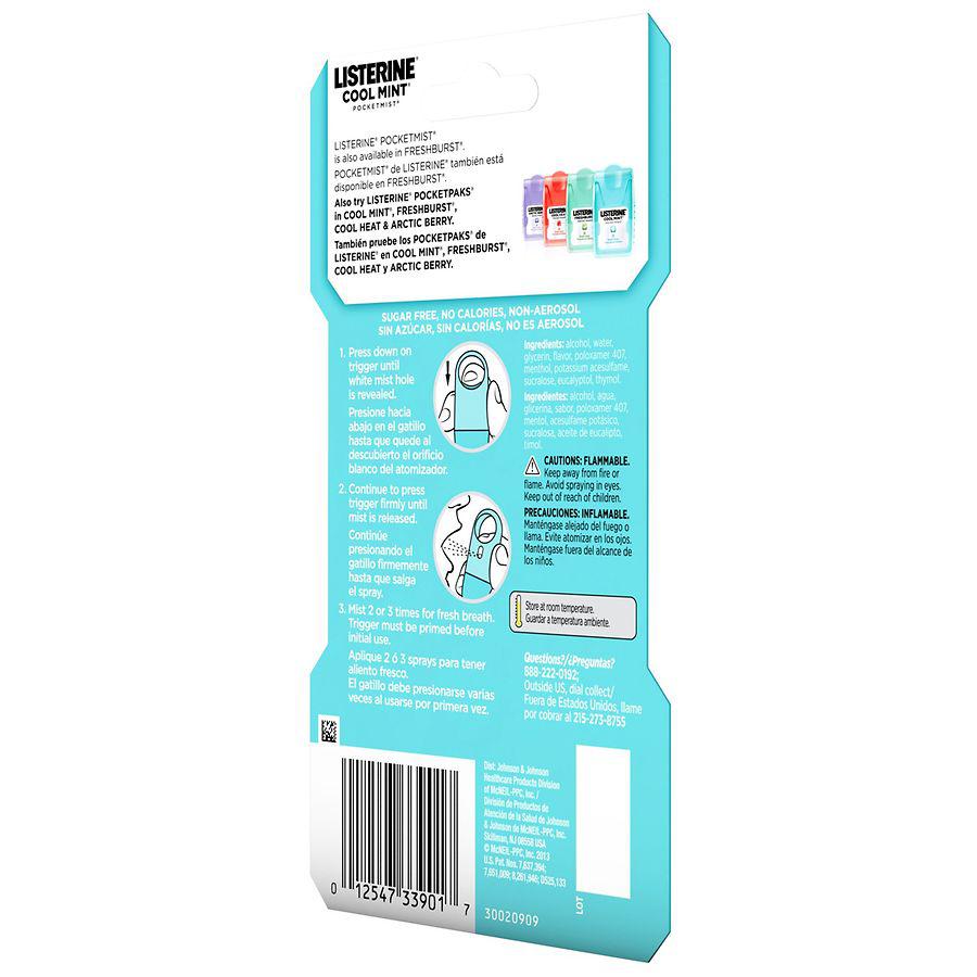 Listerine Pocketmist Fresh Breath Spray Mint