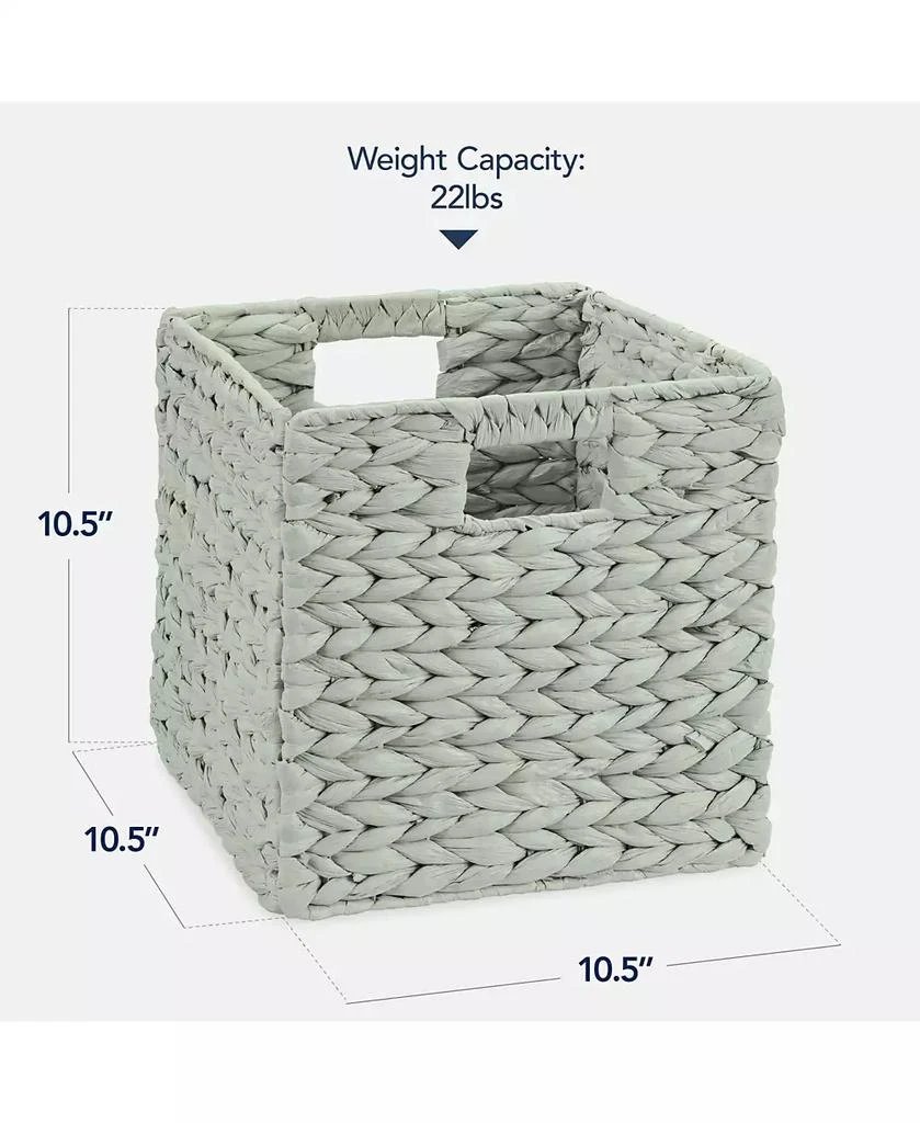 Best Choice Products 10.5x10.5in Hyacinth Storage Baskets, Set of 5 Multipurpose Collapsible Organizers 2