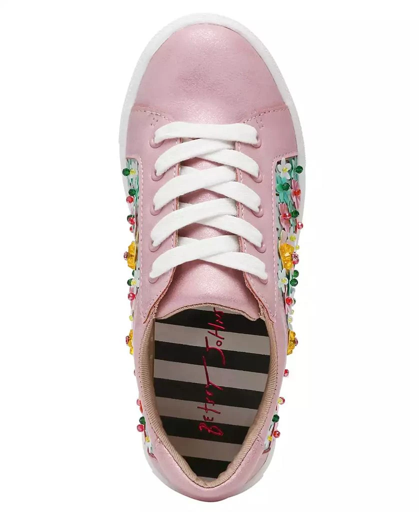 Betsey Johnson Little and Big Girls Romy Floral Sequin Sneaker 3