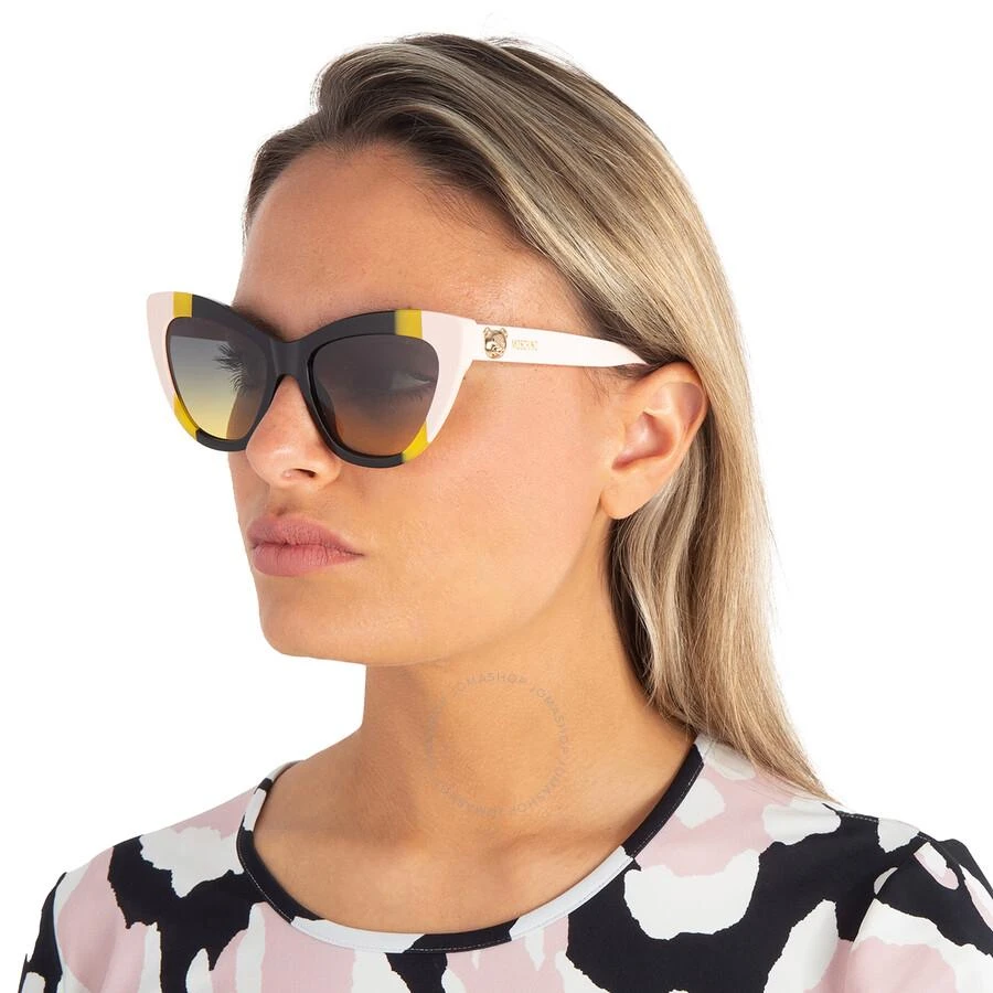 Moschino Grey Shaded Green Cat Eye Ladies Sunglasses MOS122/S 071C/JE 53 2