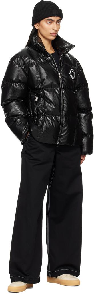 Moncler Moncler x Palm Angels Black Simoon Faux-Leather Down