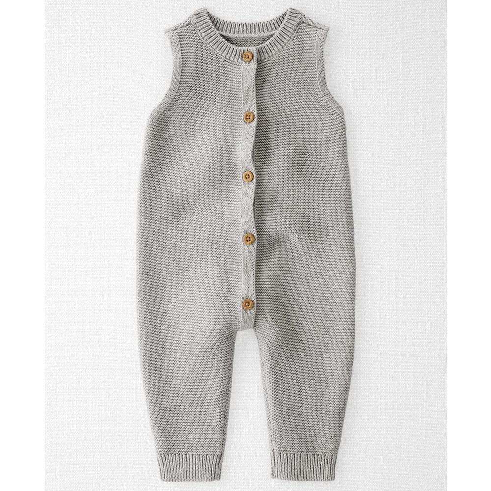 Carter's Baby Boys and Baby Girls Organic Cotton Sweater Knit Button Front Jumpsuit 1