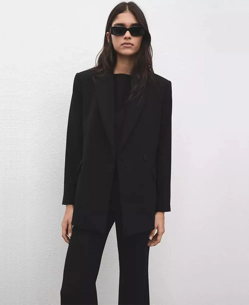 Mango Women
s Scarf Suit Jacket 7