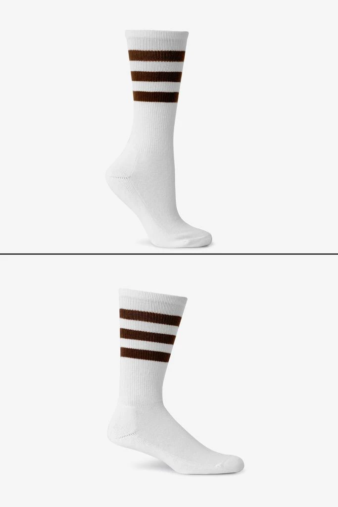 Los Angeles Apparel CALFSOCK - Unisex 3-Stripe Calf Sock 3