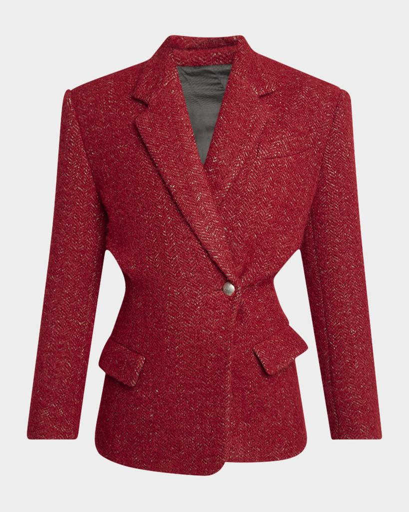 Isabel Marant Gallie Mohair Double-Breasted Waisted Jacket