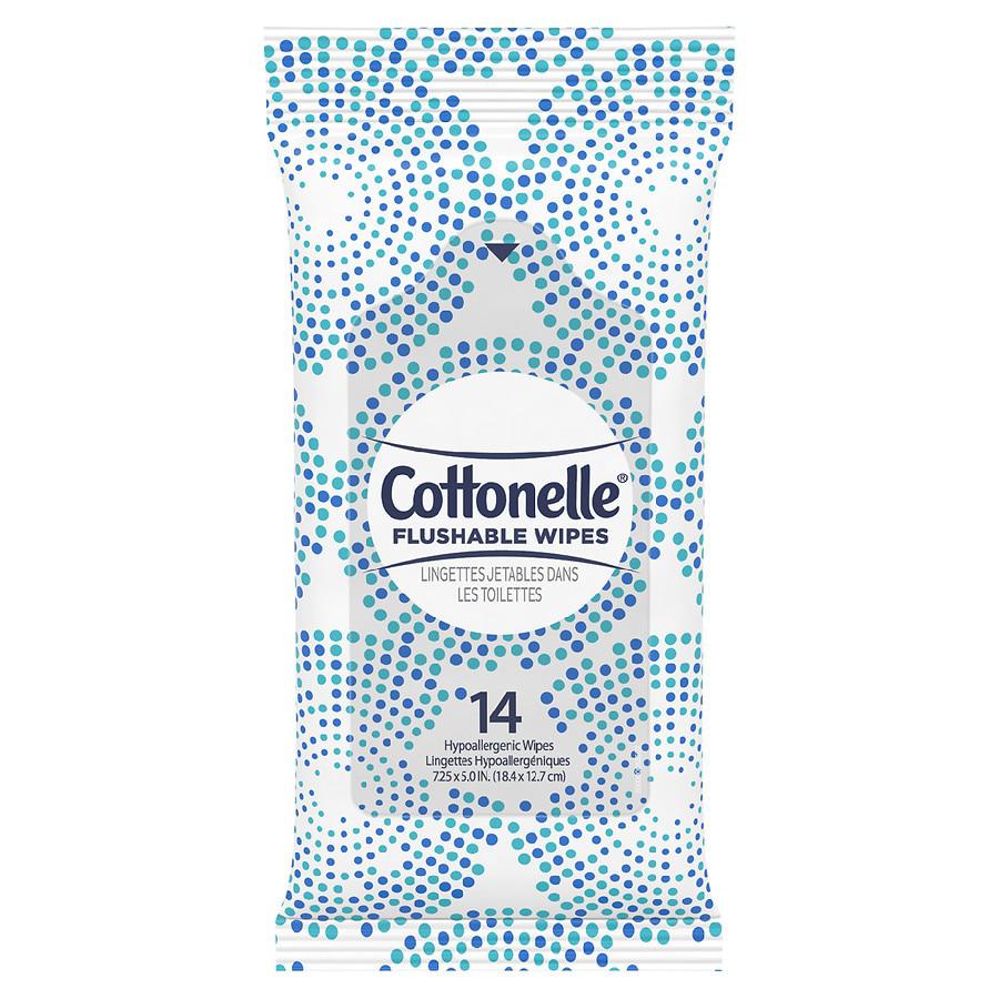 Cottonelle On-The-Go Flushable Adult Wet Wipes Unscented