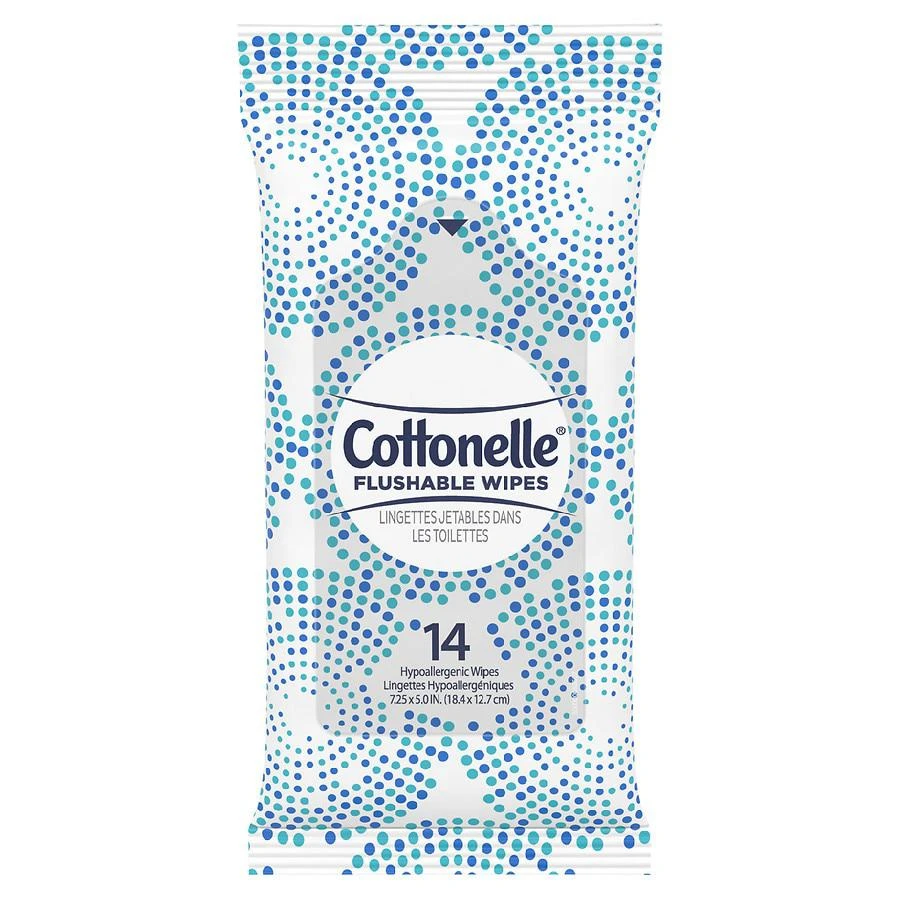 Cottonelle On-The-Go Flushable Adult Wet Wipes Unscented 1