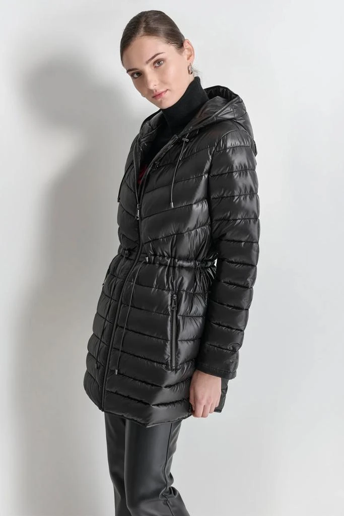 DKNY PUFFER JACKET WITH CINCHED WAIST 4