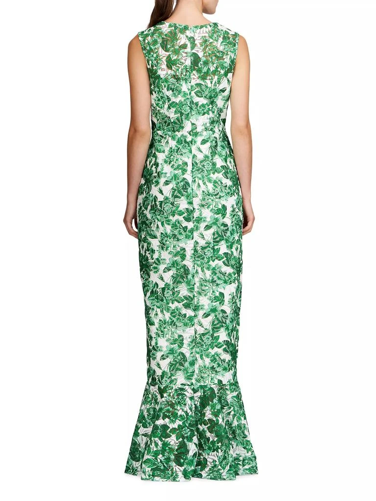 Kay Unger Juniper Floral Lace Column Gown 3