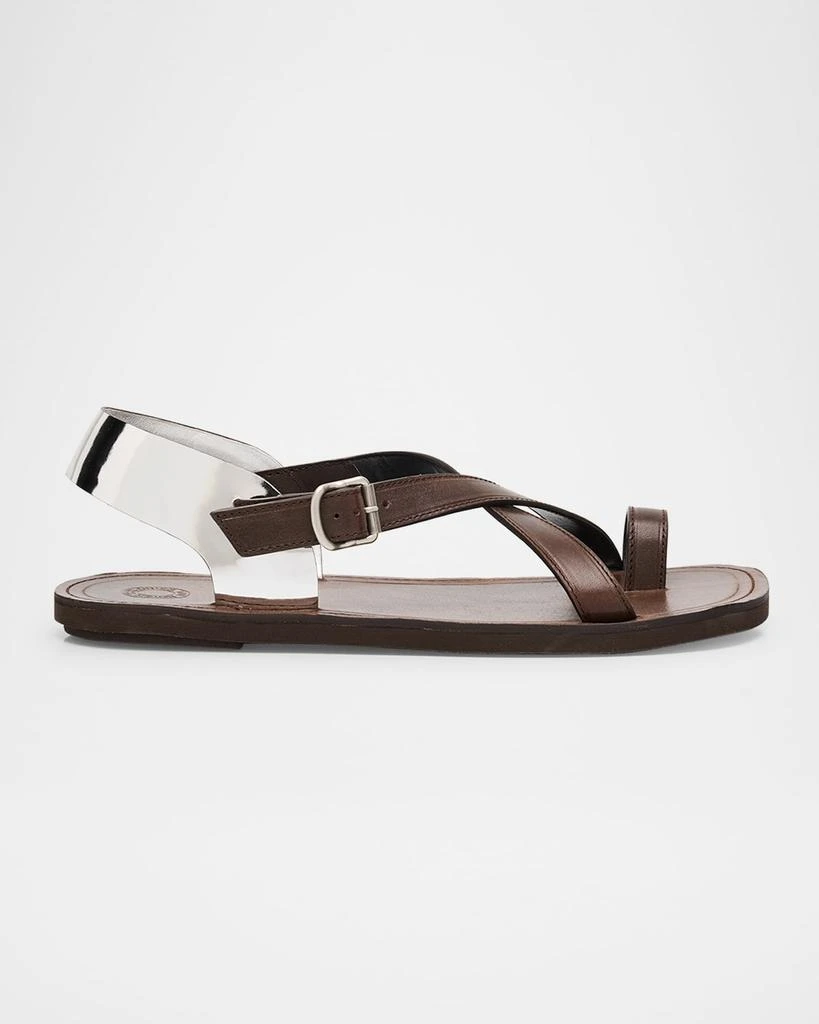Dries Van Noten Men's Leather Slingback Sandals 1
