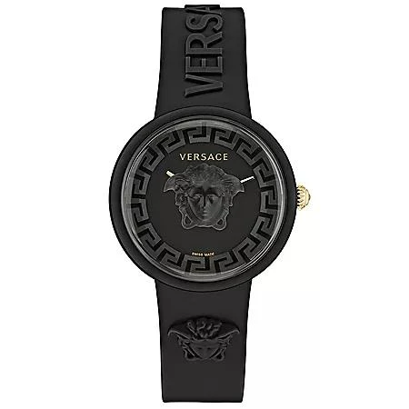 Versace Versace Medusa Pop Swiss Quartz Black Silicone Watch, 39mm 1