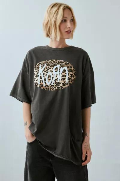 Urban Outfitters Korn Graphic Overdyed Slouchy Tee