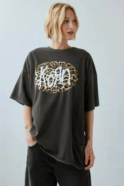 Urban Outfitters Korn Graphic Overdyed Slouchy Tee 1