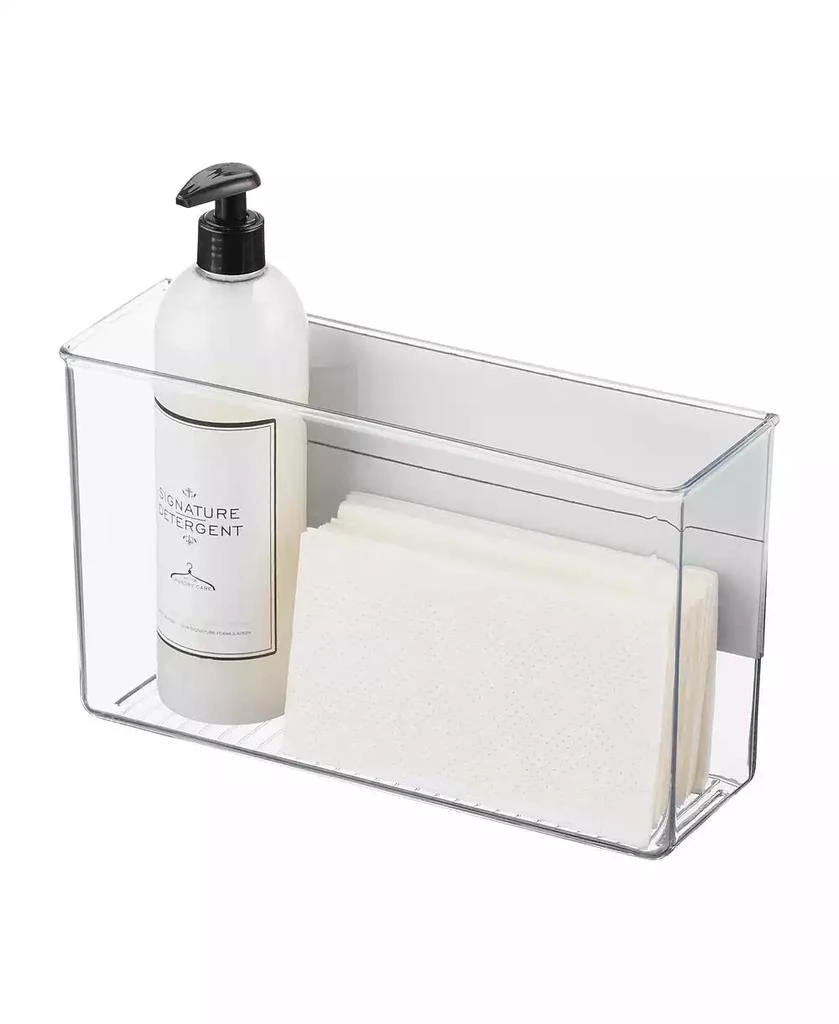 iDesign Recycled Plastic Large Laundry Room Magnetic Storage Bin, Clear ...