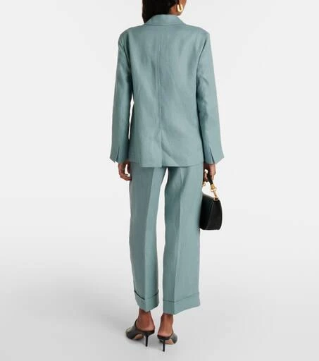 Max Mara Socrates single-breasted linen blazer 3