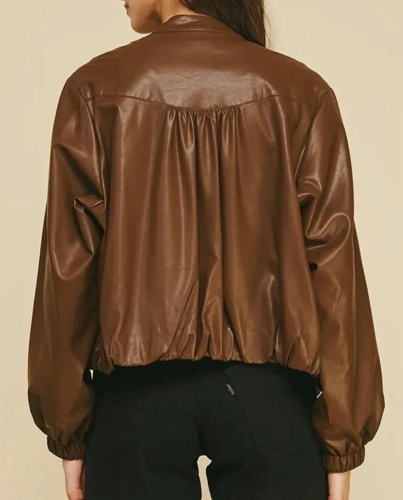 PINCH Pinch - Silvia Faux Leather Bomber Jacket 4