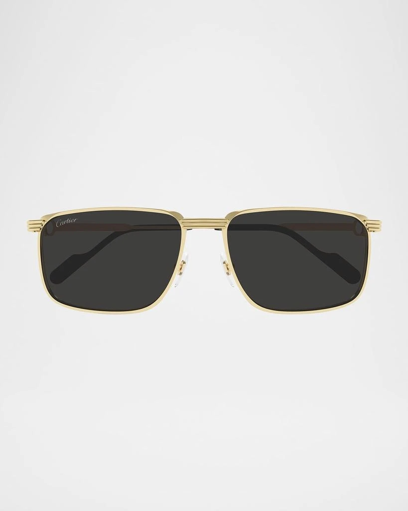 Cartier Men's CT0534SM Metal Rectangle Sunglasses 1