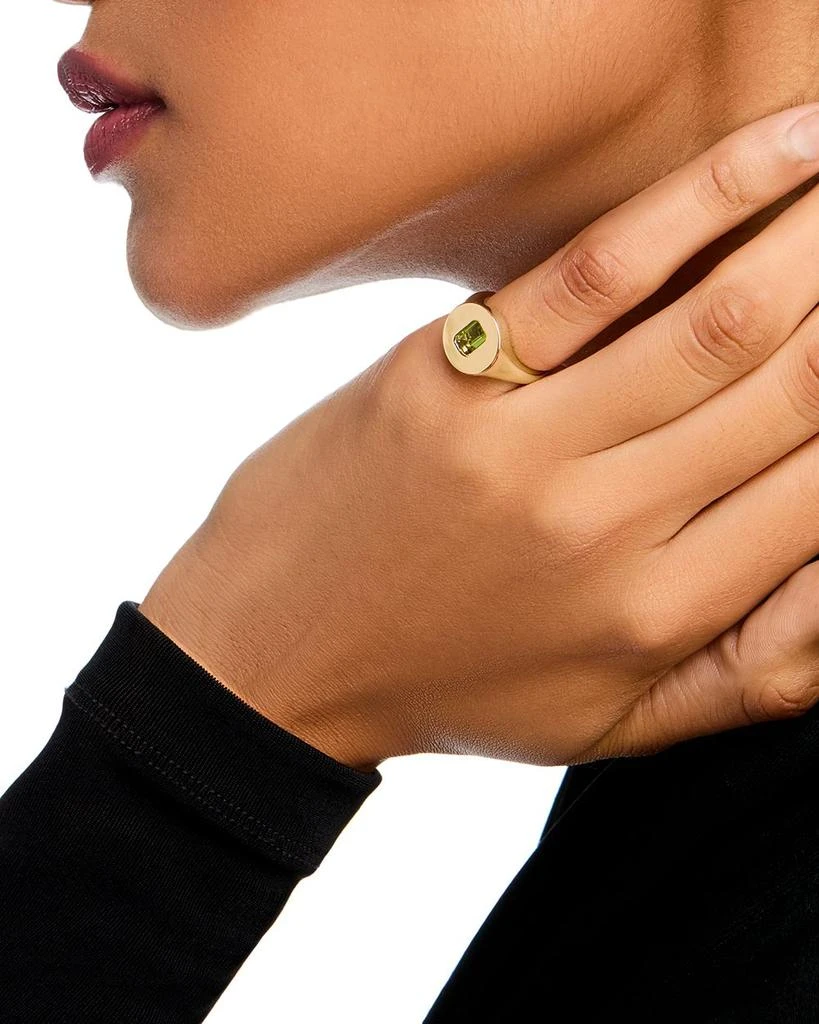 Bloomingdale's Fine Collection 14K Yellow Gold Peridot Pinky Ring 2