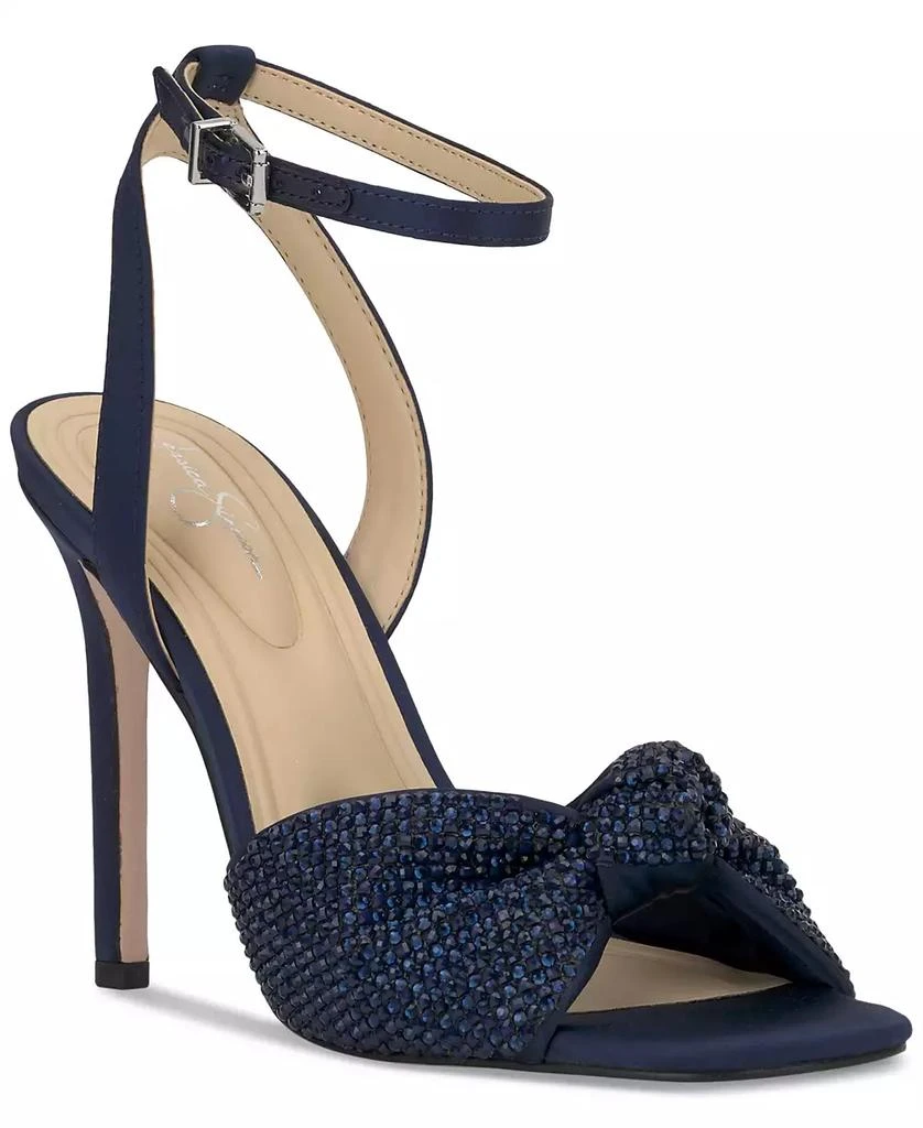 Jessica Simpson Women's Ohela Beaded Knot Ankle-Strap Dress Sandals 1