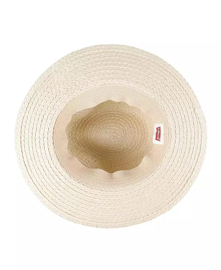 Levi's Men's Straw Panama Hat with Denim Washed Band 4