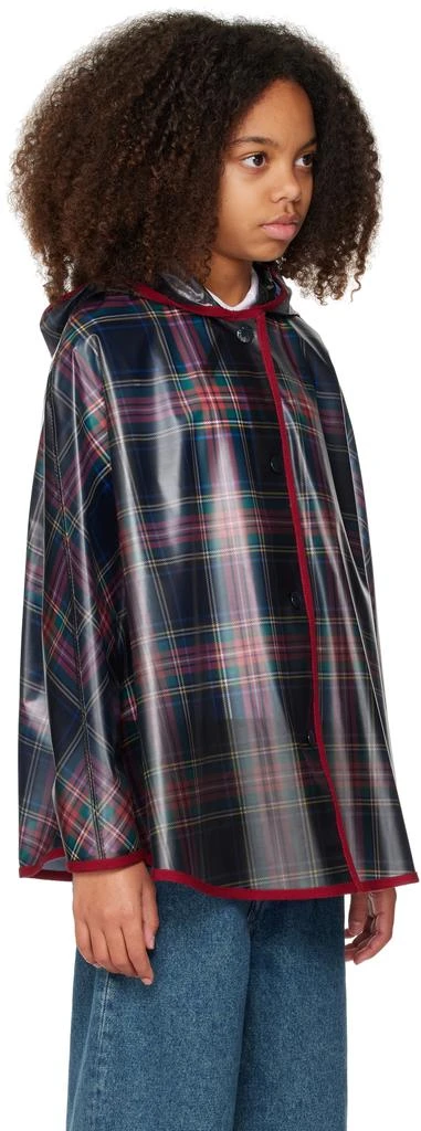 Dolce
Gabbana Kids Multicolor Tartan Print PVC Cape Jacket 2
