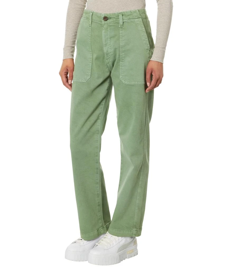 AG Jeans Analeigh High-Rise Straight Crop in Sulfur Forest Pike 1