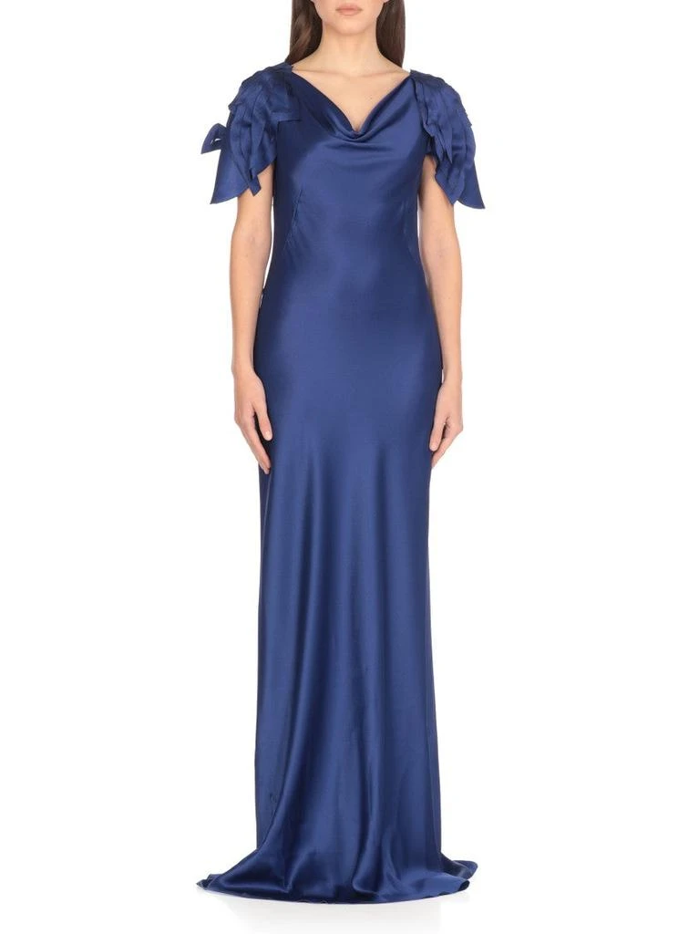 Alberta Ferretti Blue Silk Blend Dress 2