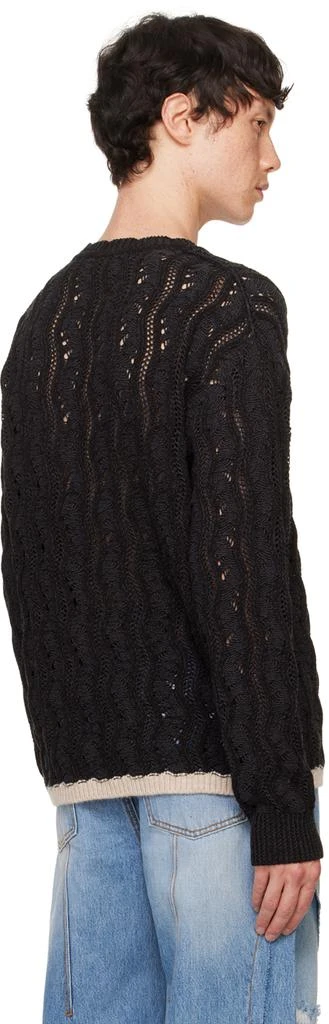 ANDERSSON BELL Black Two-Tone Wave Sweater 3